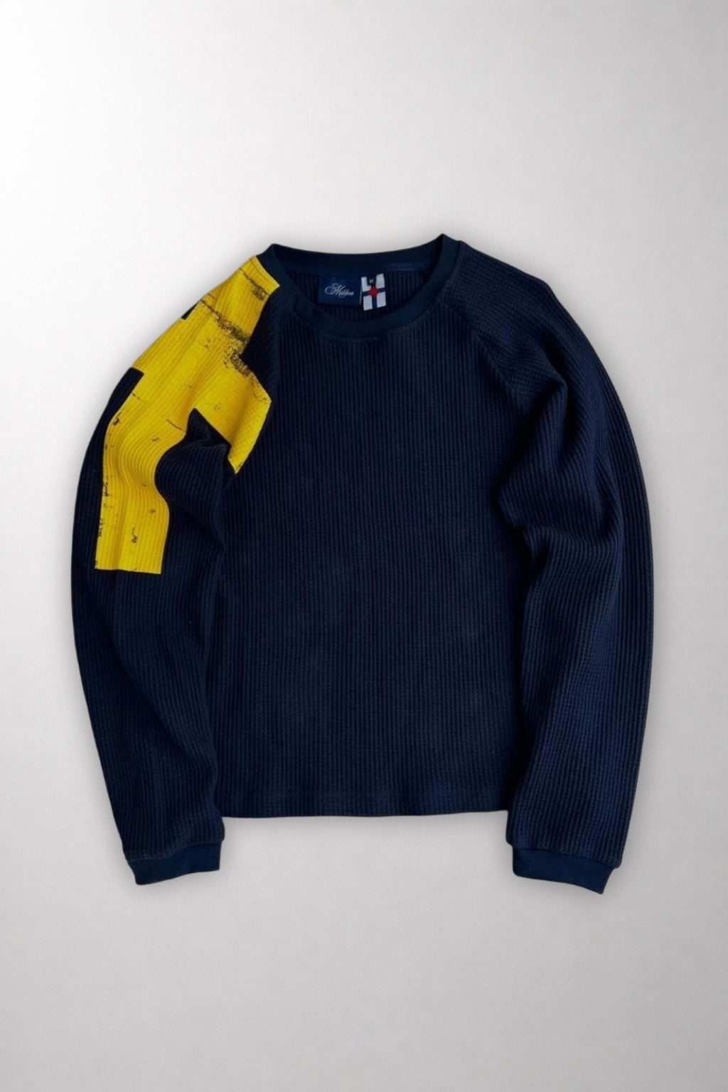 Waffle knit sweatshirt