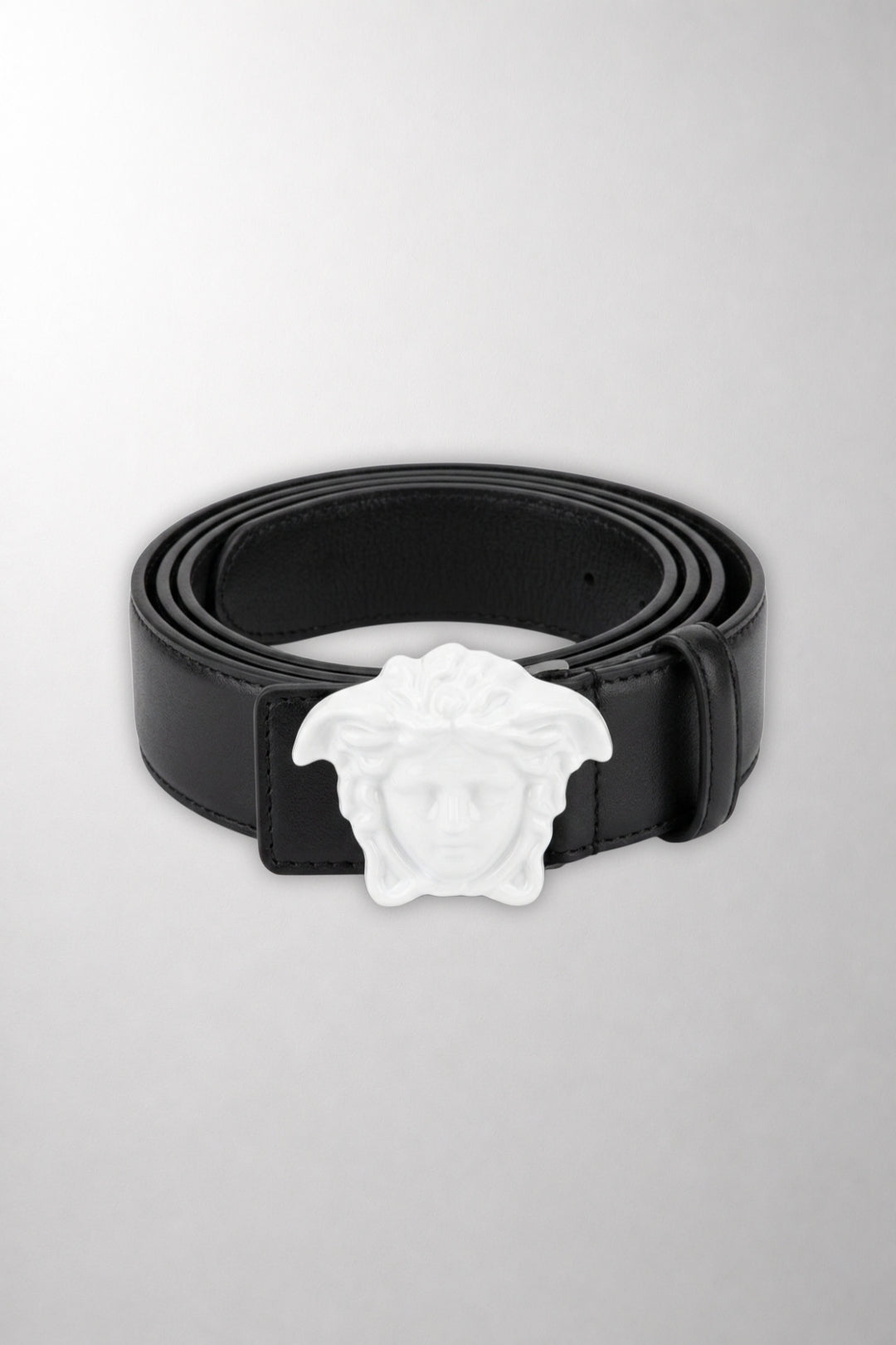 Versace Medusa Plaque Leather Belt