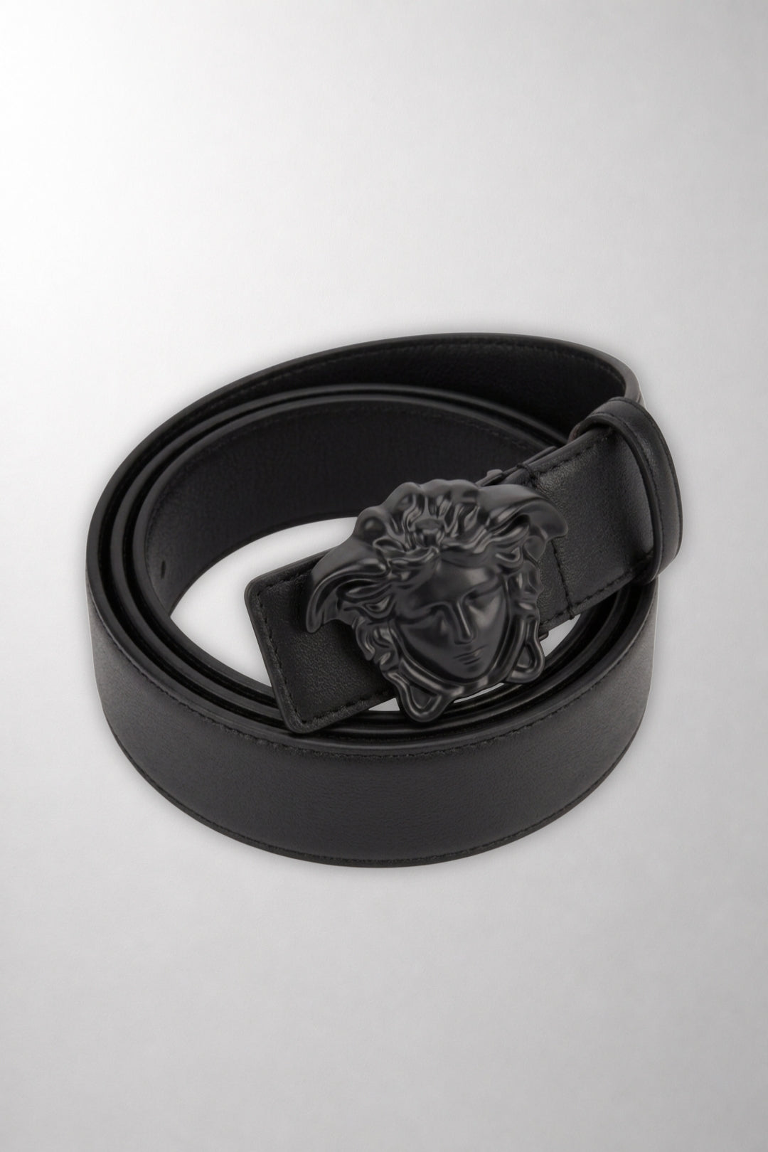 Versace Medusa Plaque Leather Belt