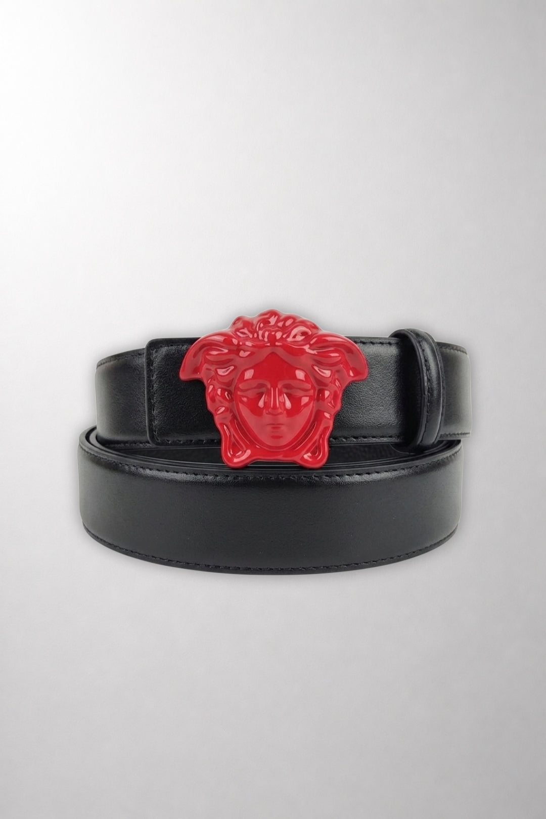 Versace Medusa Plaque Leather Belt