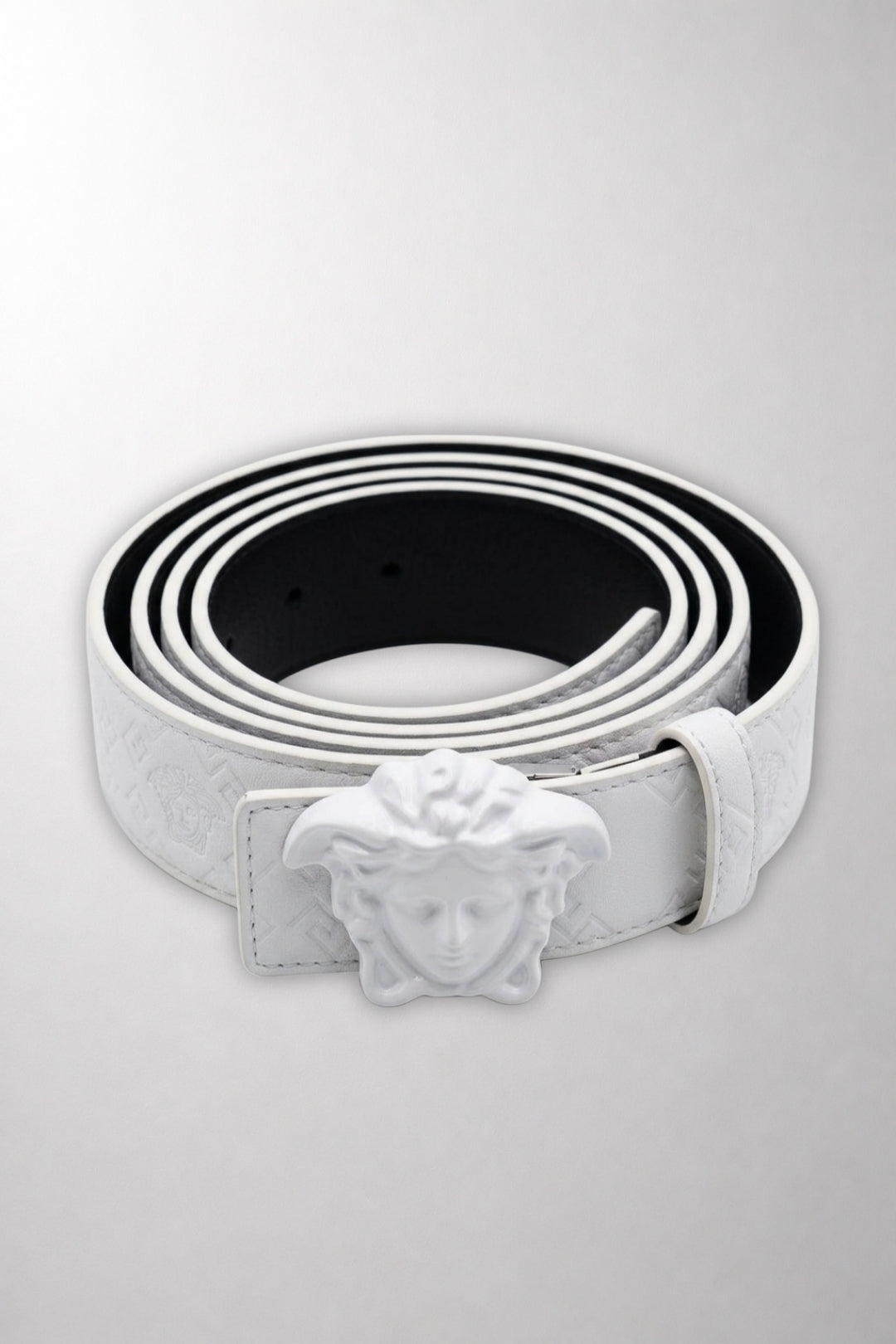 Versace Medusa Plaque Leather Belt