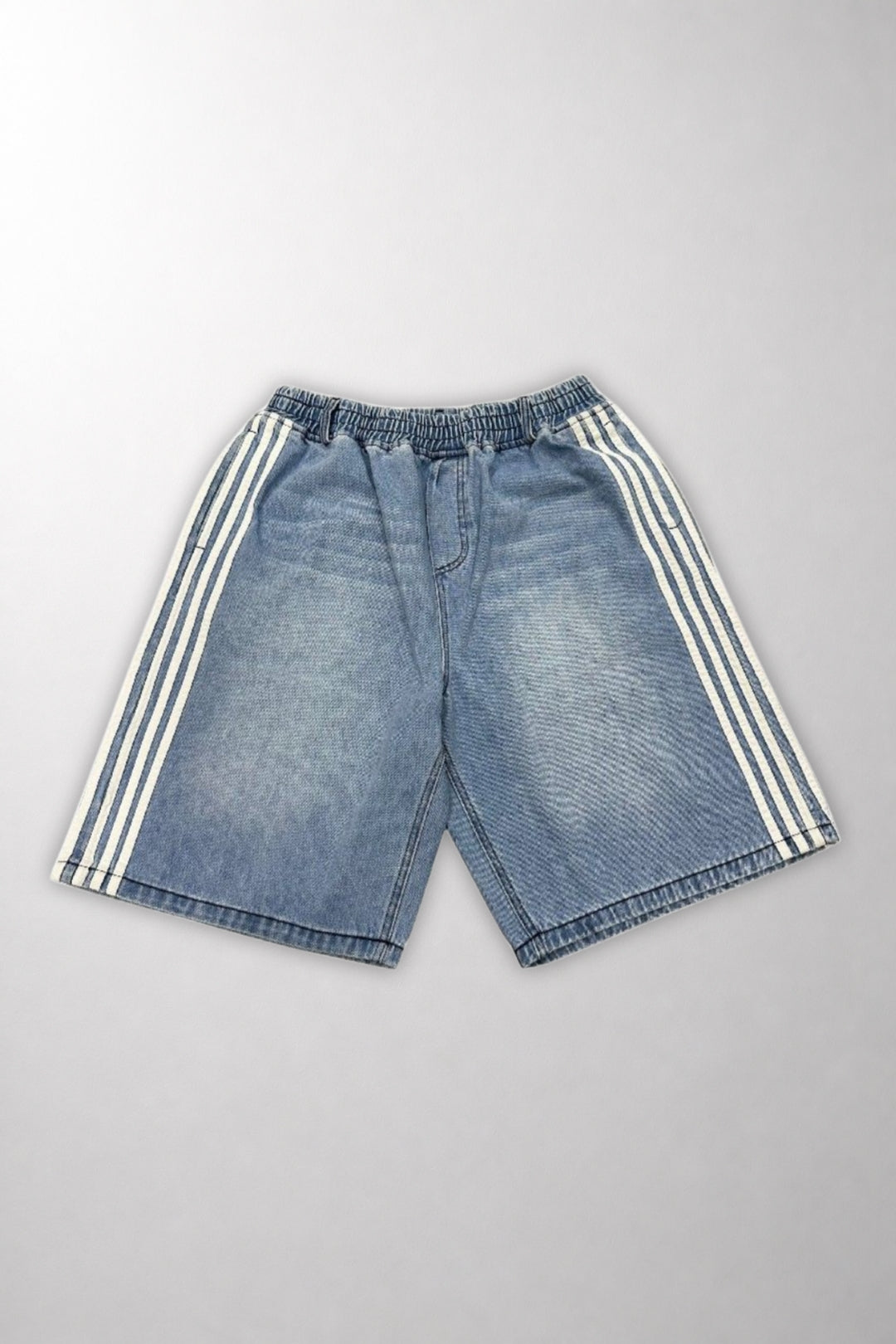 HCW Side-Stripe Denim Shorts