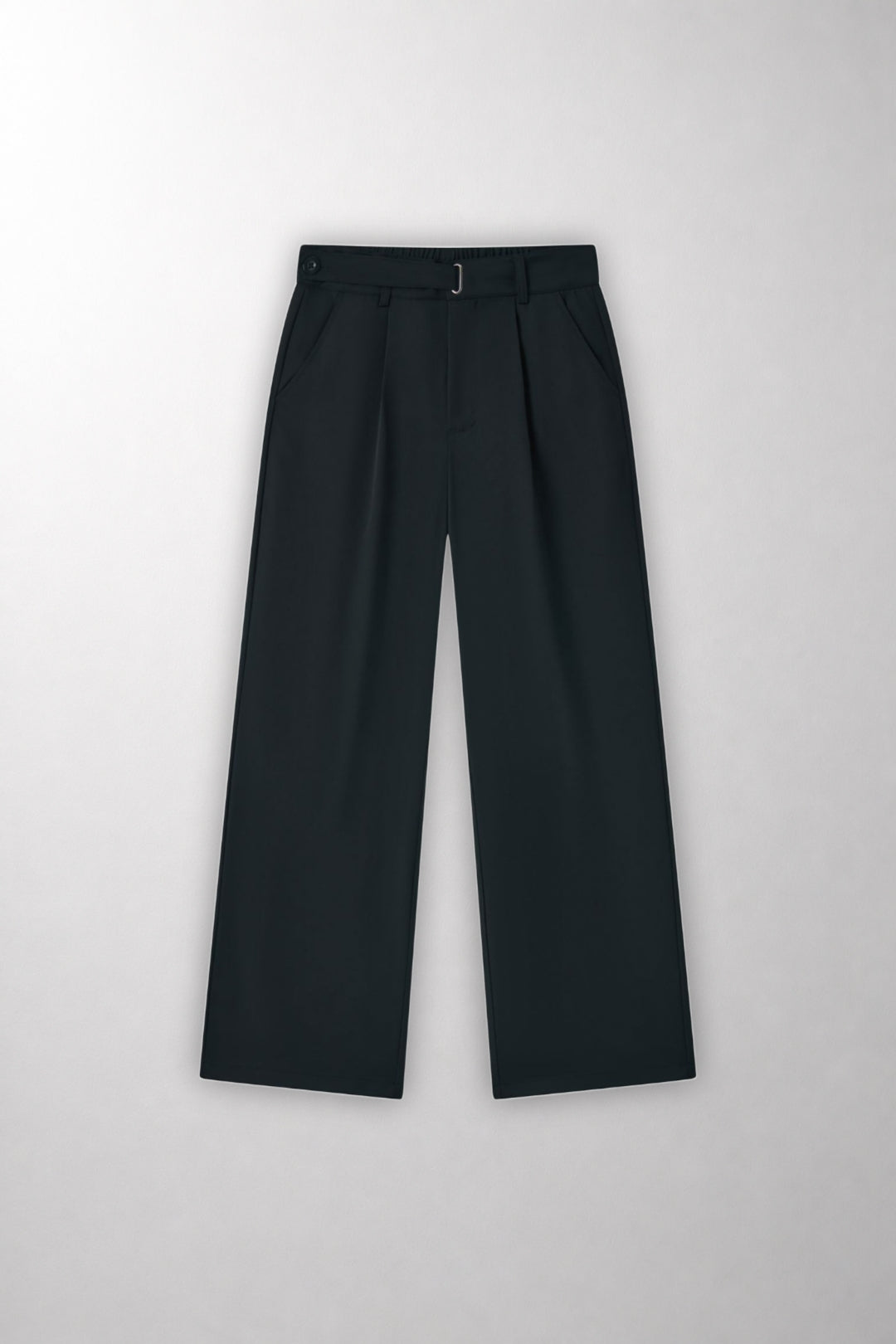 Pleated Wide-Leg Tailored Trousers
